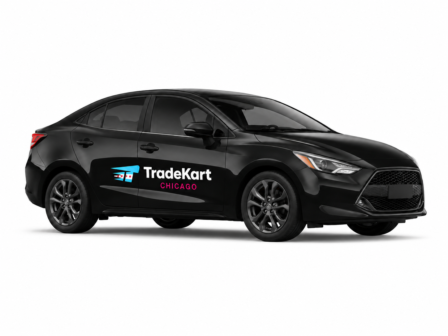 TradeKart branded car delivery vehicle